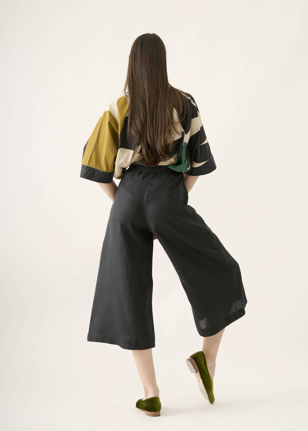Pantalona Elástico Linho Liso