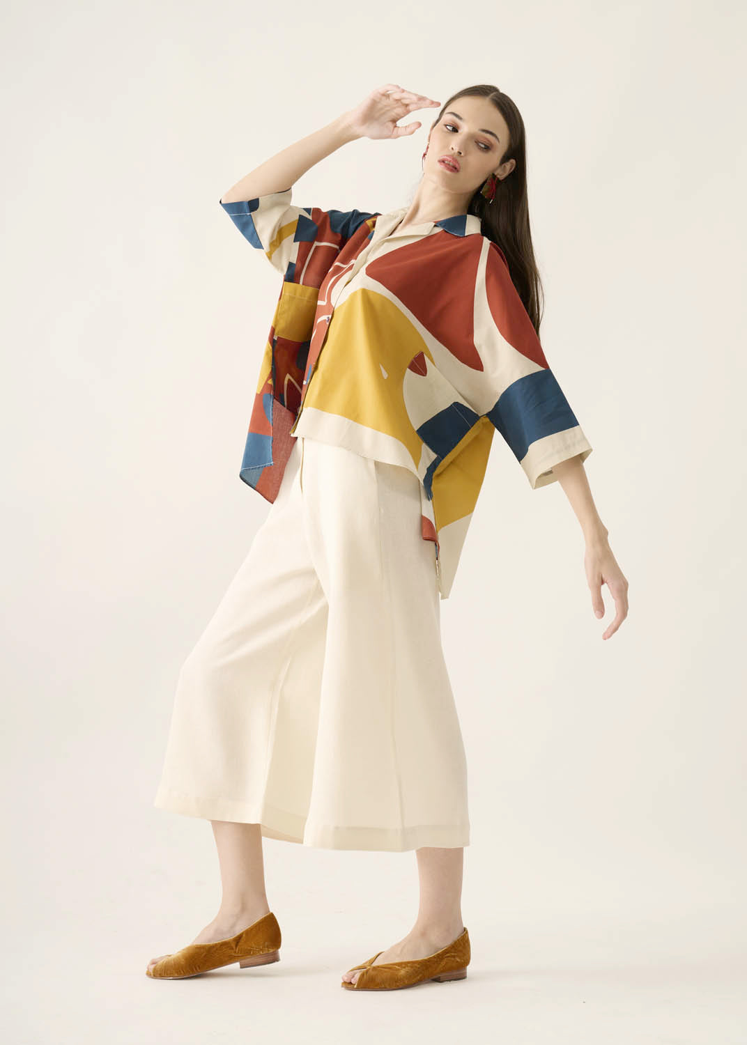 Cropped Quadrado Algodão Estampado