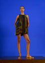 Macaquinho Prega Viscose Estampado