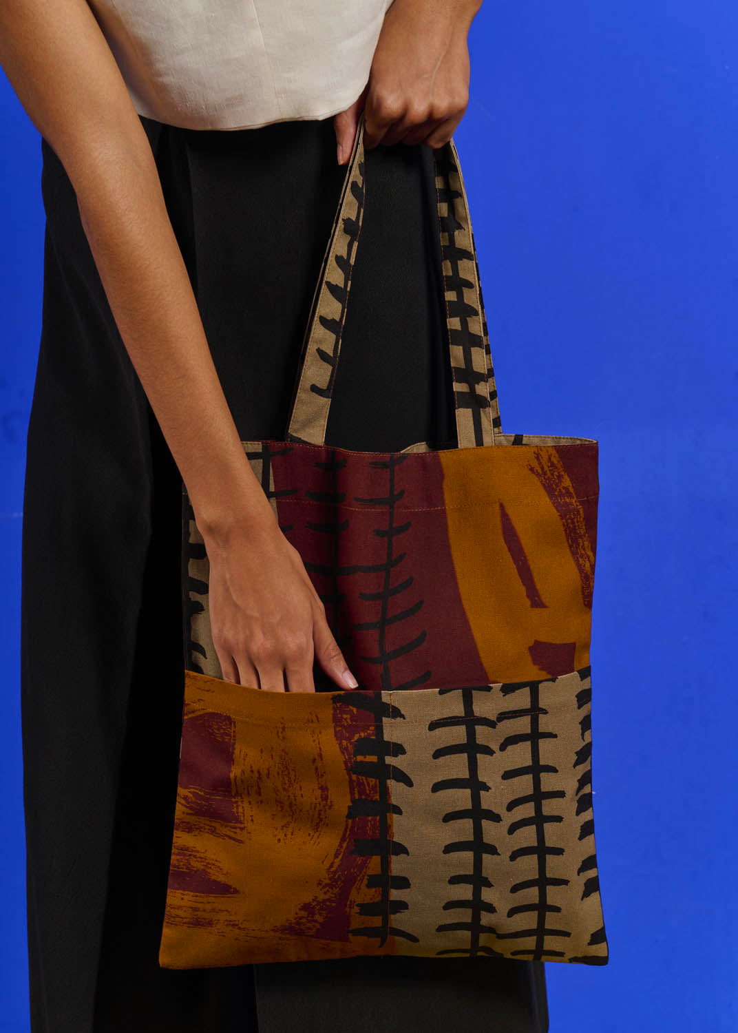 Bolsa Vertical Algodão Pesado Estampado
