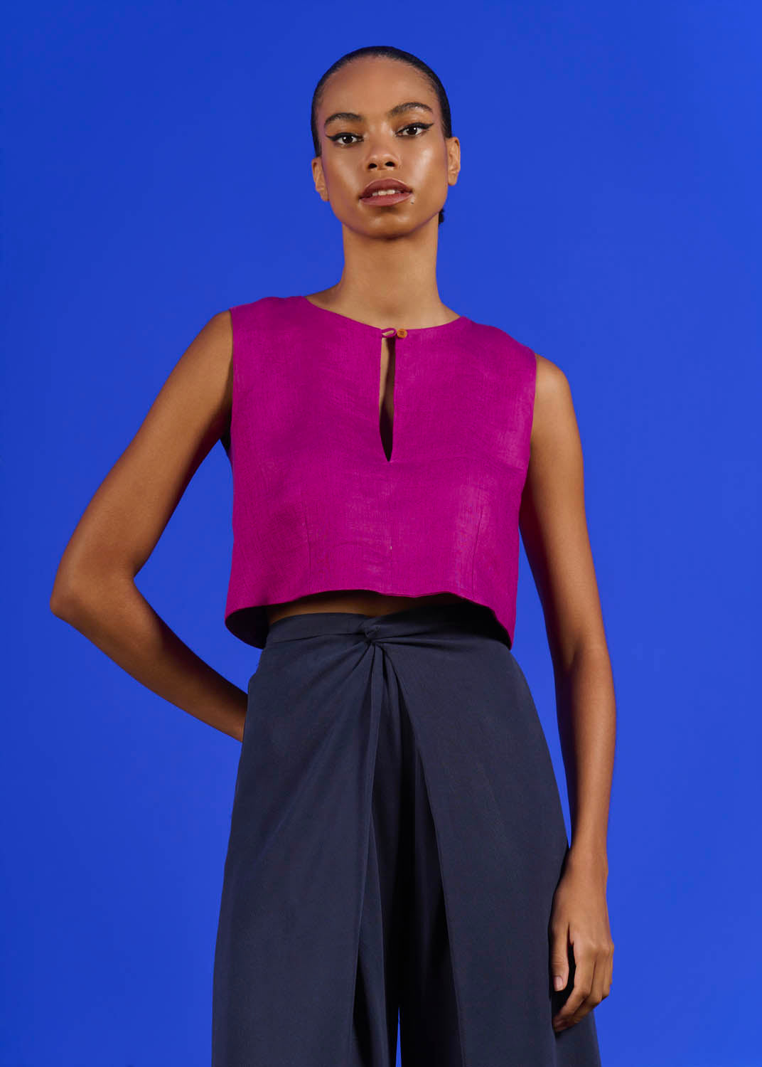 Cropped Drink Linho Liso