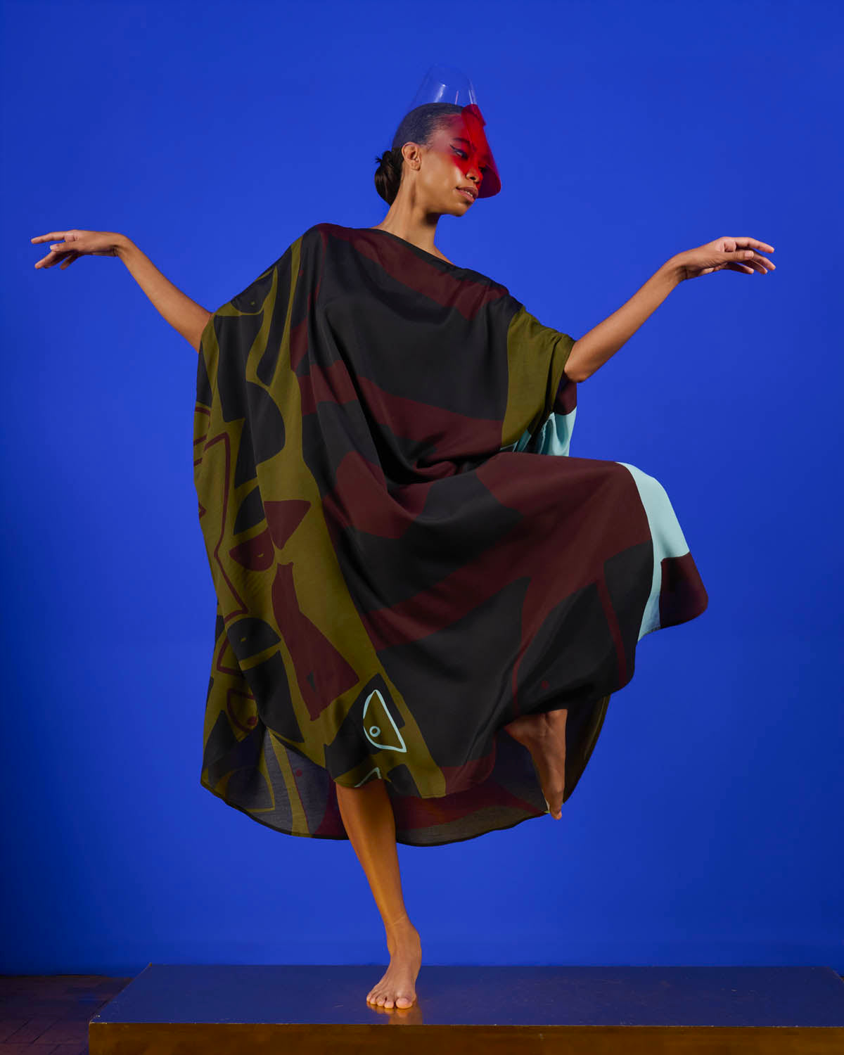 Caftan Bola Longo Viscose Estampado