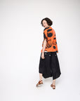 Top Dobradura Crepe Estampado