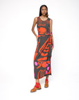 Vestido Ponei Longo Viscose Estampado