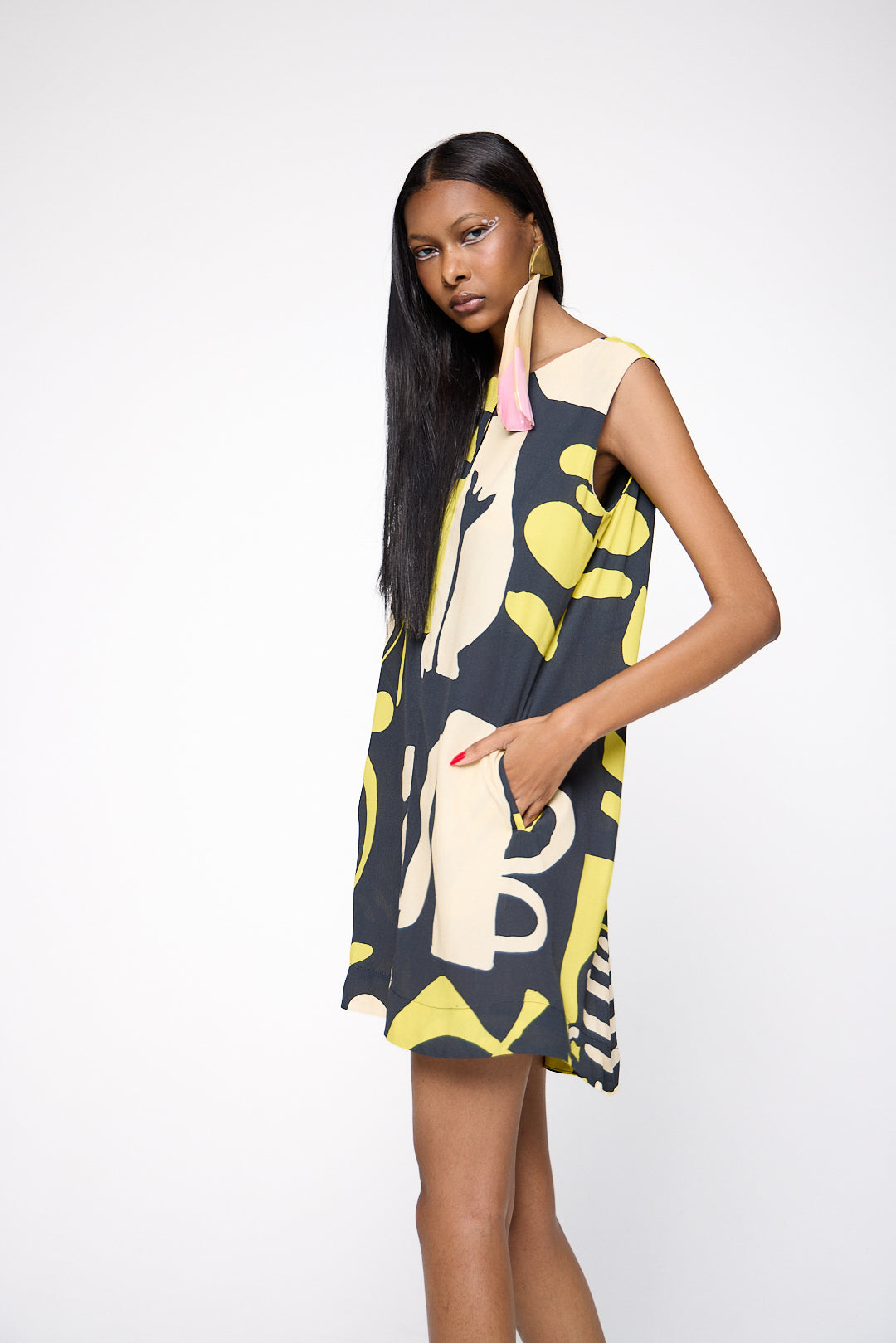 Vestido Drink Crepe Estampado