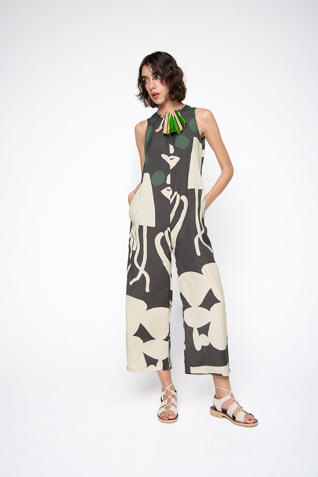 Macacão Drink Viscose Estampado