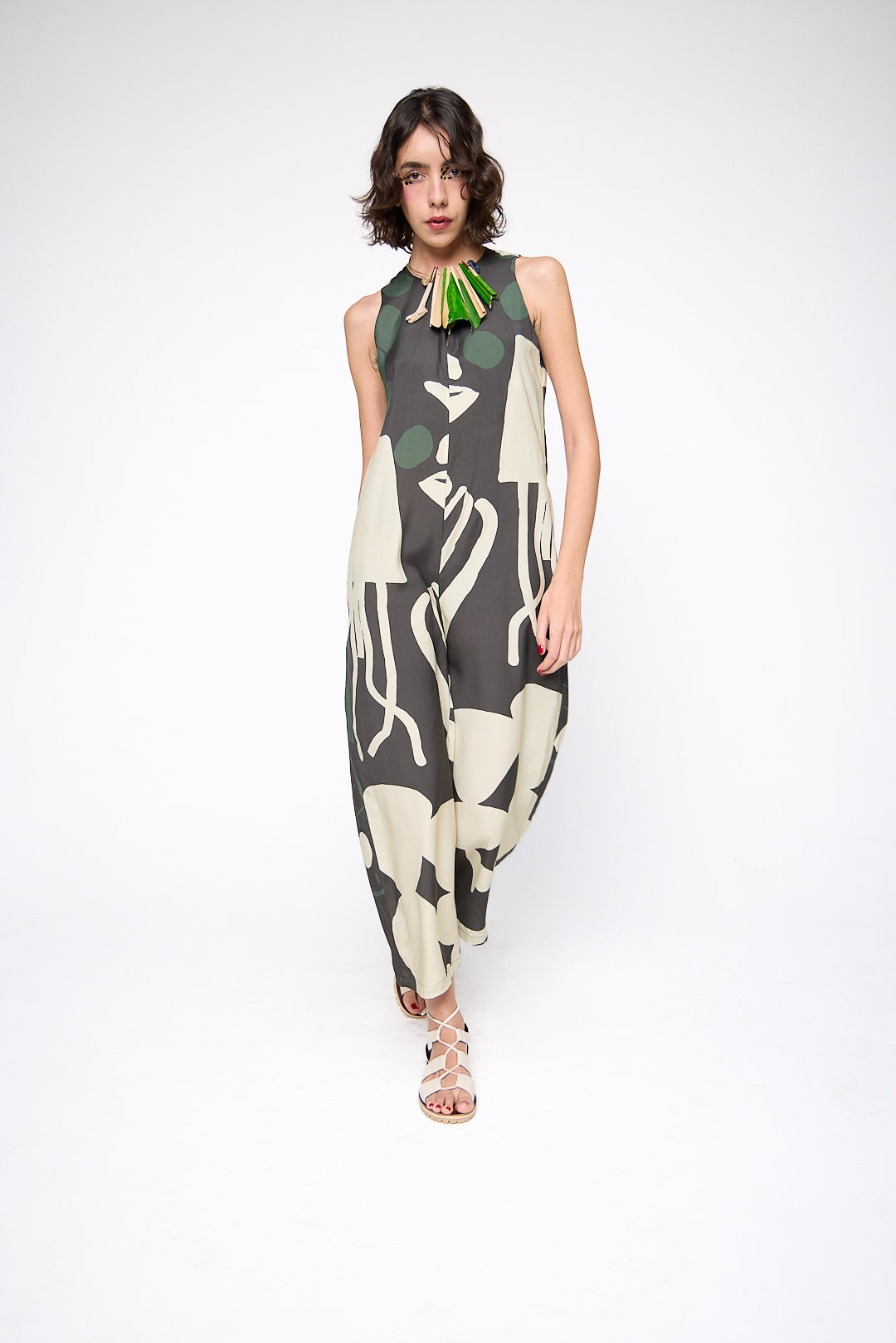 Macacão Drink Viscose Estampado