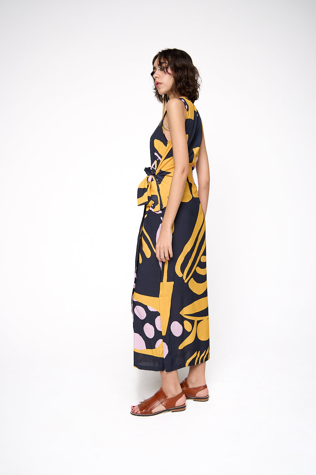 Vestido Ponei Longo Viscose Estampado