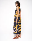 Vestido Ponei Longo Viscose Estampado