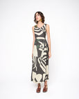 Vestido Ponei Longo Viscose Estampado
