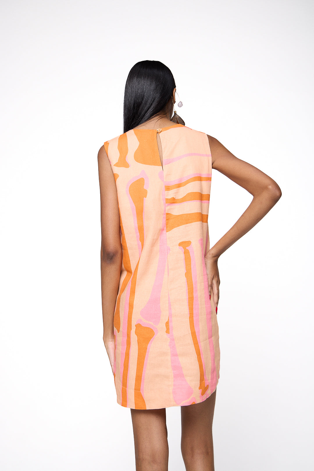 Vestido Drink Linho Estampado