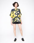 Top Dobradura Crepe Estampado