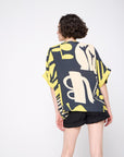 Top Dobradura Crepe Estampado