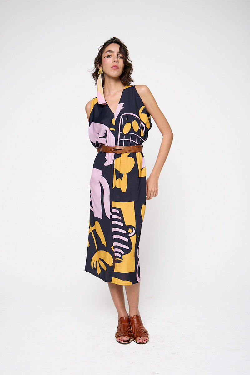 Vestido Martini Viscose Estampado