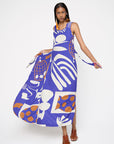 Vestido Ponei Longo Viscose Estampado