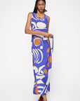 Vestido Ponei Longo Viscose Estampado
