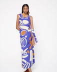 Vestido Ponei Longo Viscose Estampado