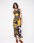 Vestido Ponei Longo Viscose Estampado
