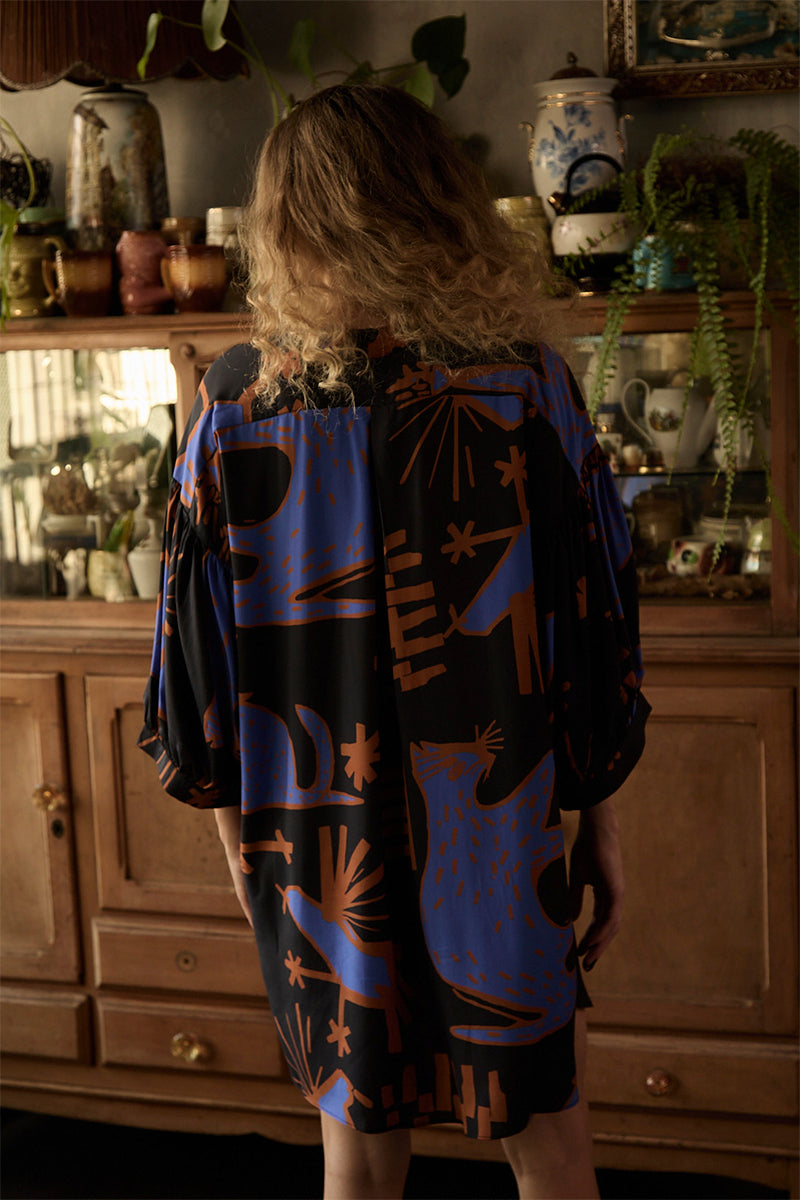Vestido Seleiro Linho Estampado