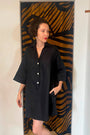 Vestido A Linho Liso